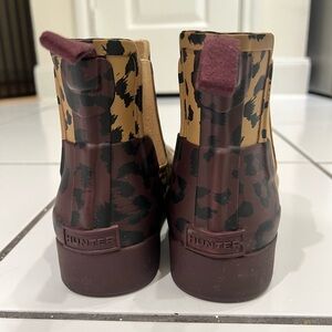 Hunter Leopard print rain boots size 6